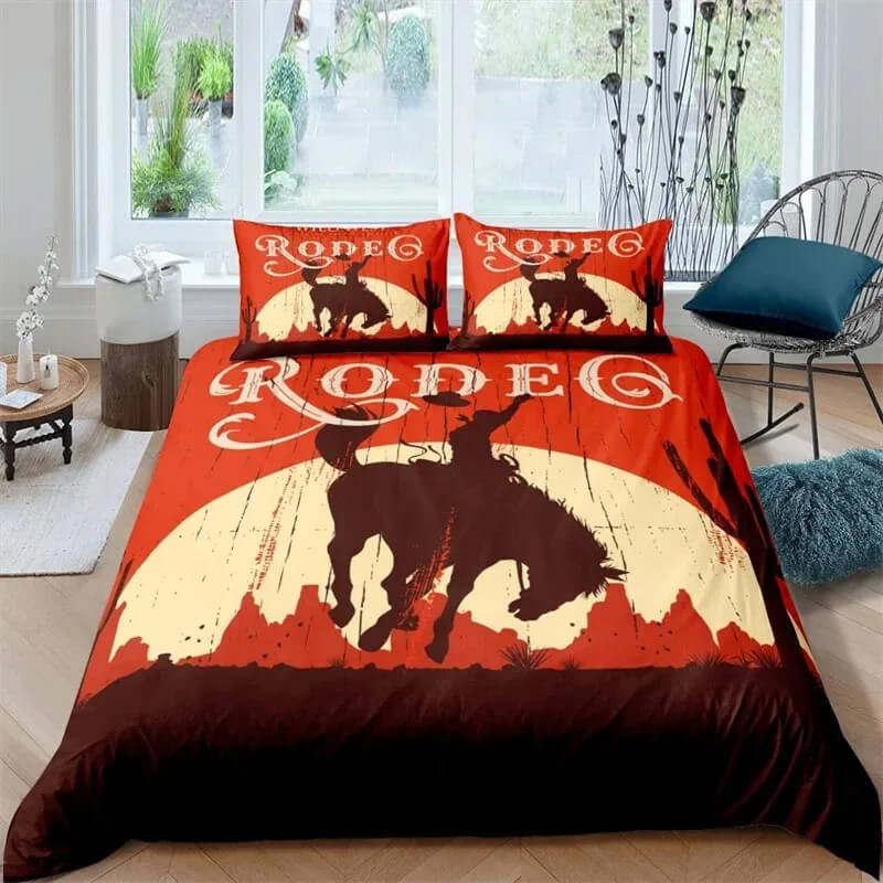 Cowboy horse bedding for boys