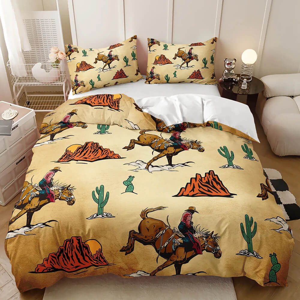 Rodeo horse riding duvet cover
