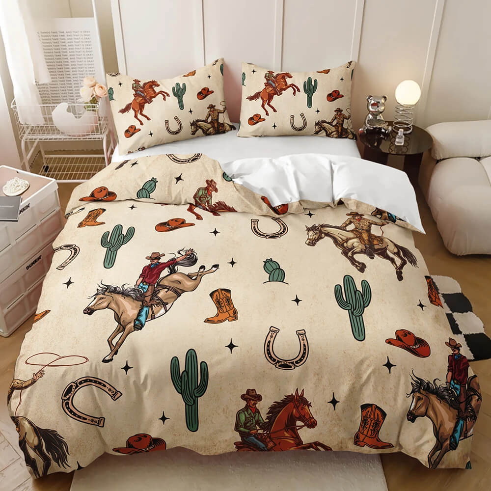 Western horse doona cover for teens boys