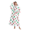 White Snowman Long Hoodie Blanket