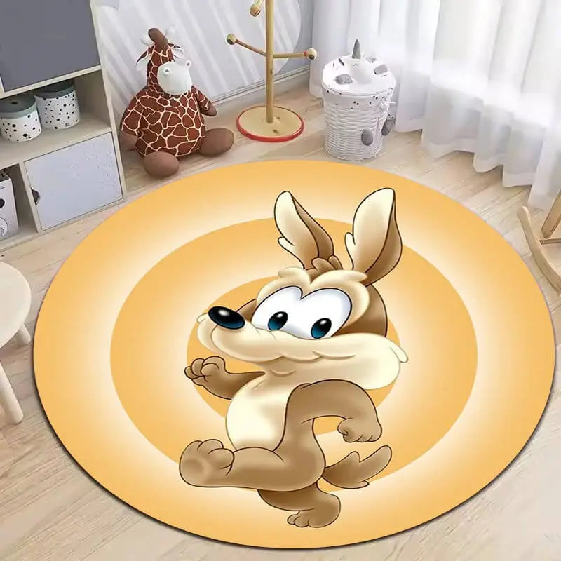 Wile E Coyote Looney Tunes Round Carpet Zirconic