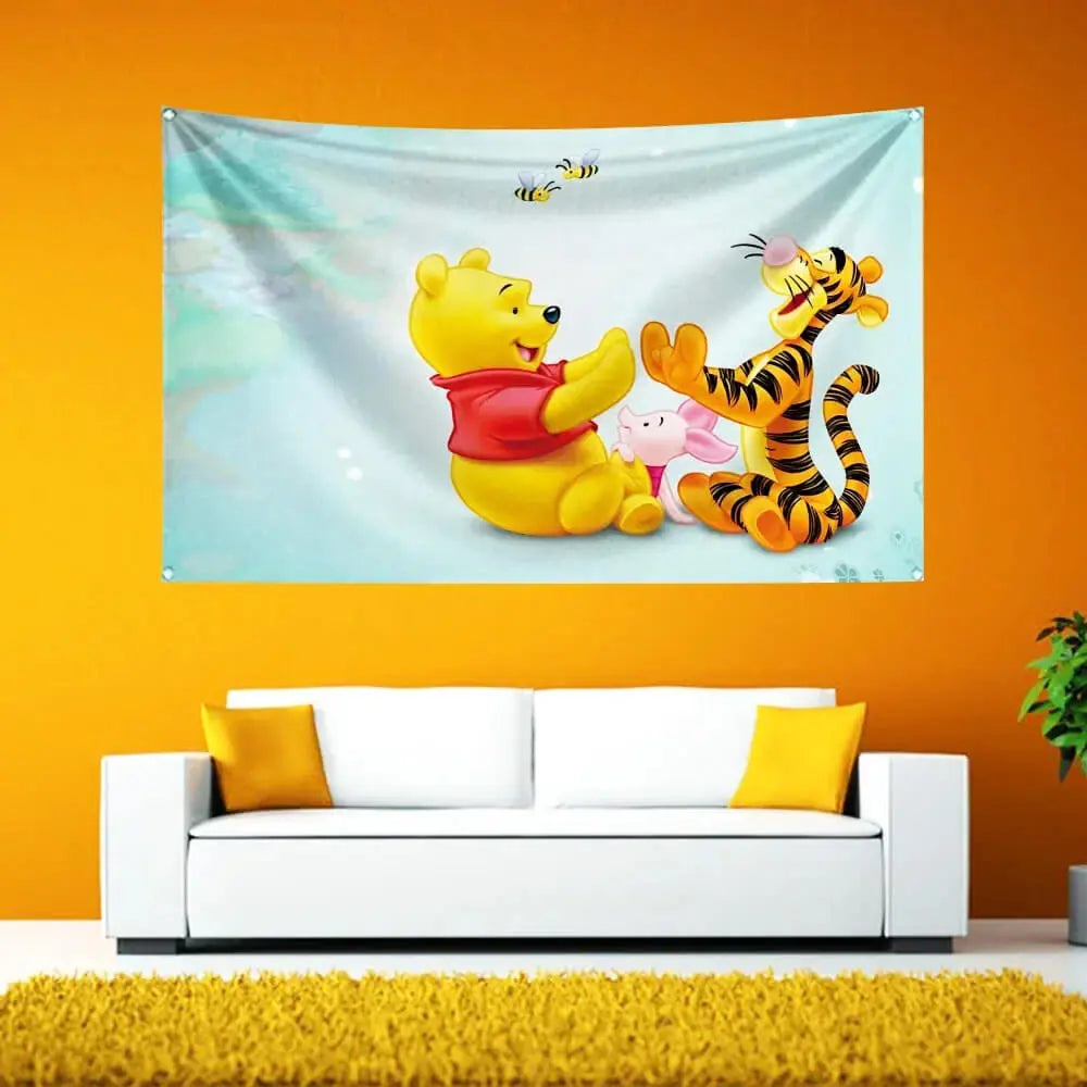 Winnie The Pooh Cartoon Tapestry