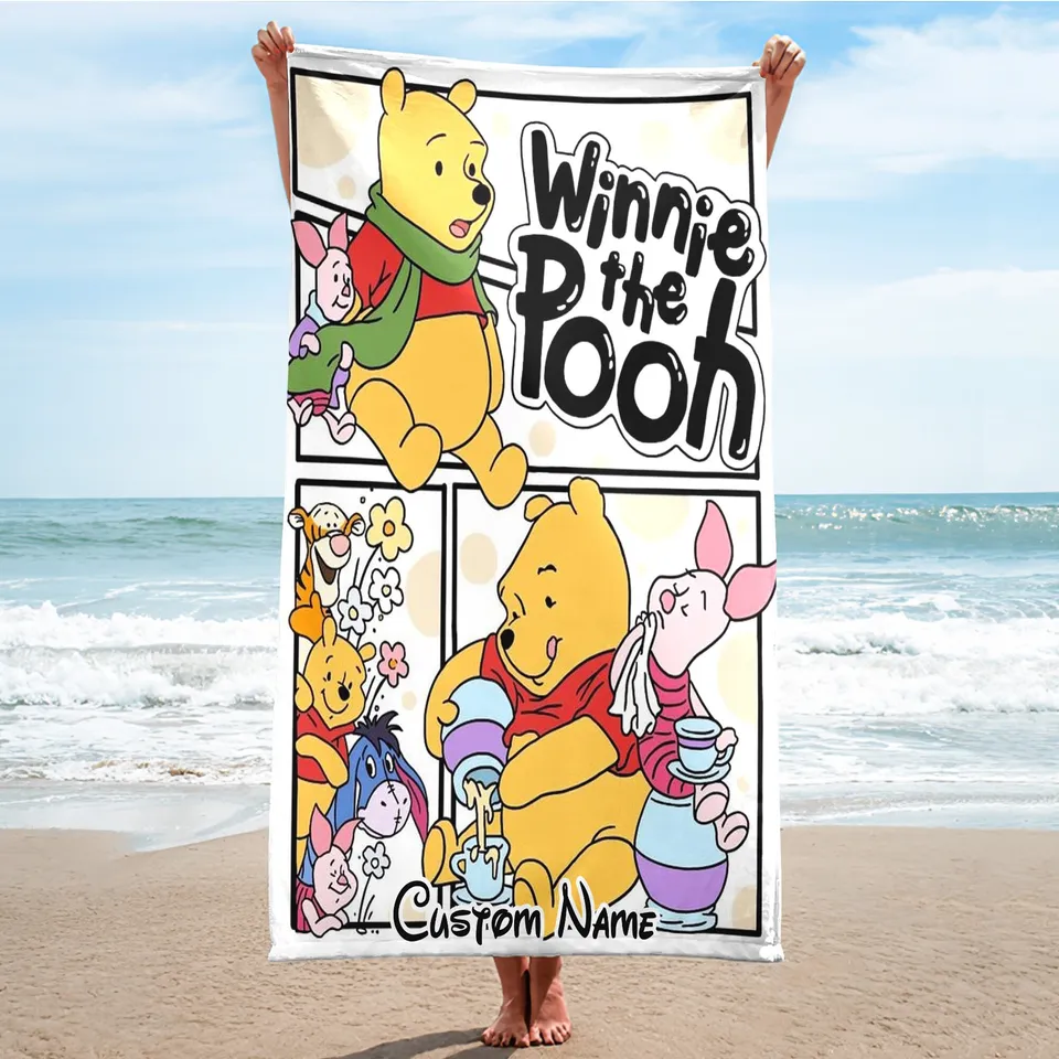 Winnie the pooh Bear And Friends Beach Towels