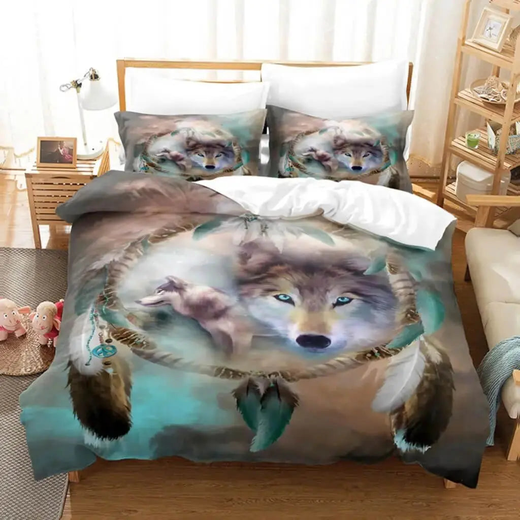 Wolf Dream Catcher Doona Coner