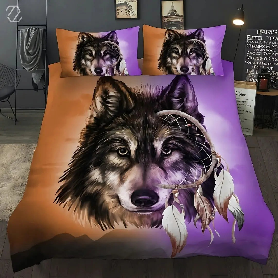 Wolf Dream Catcher Duvet Cover My Store