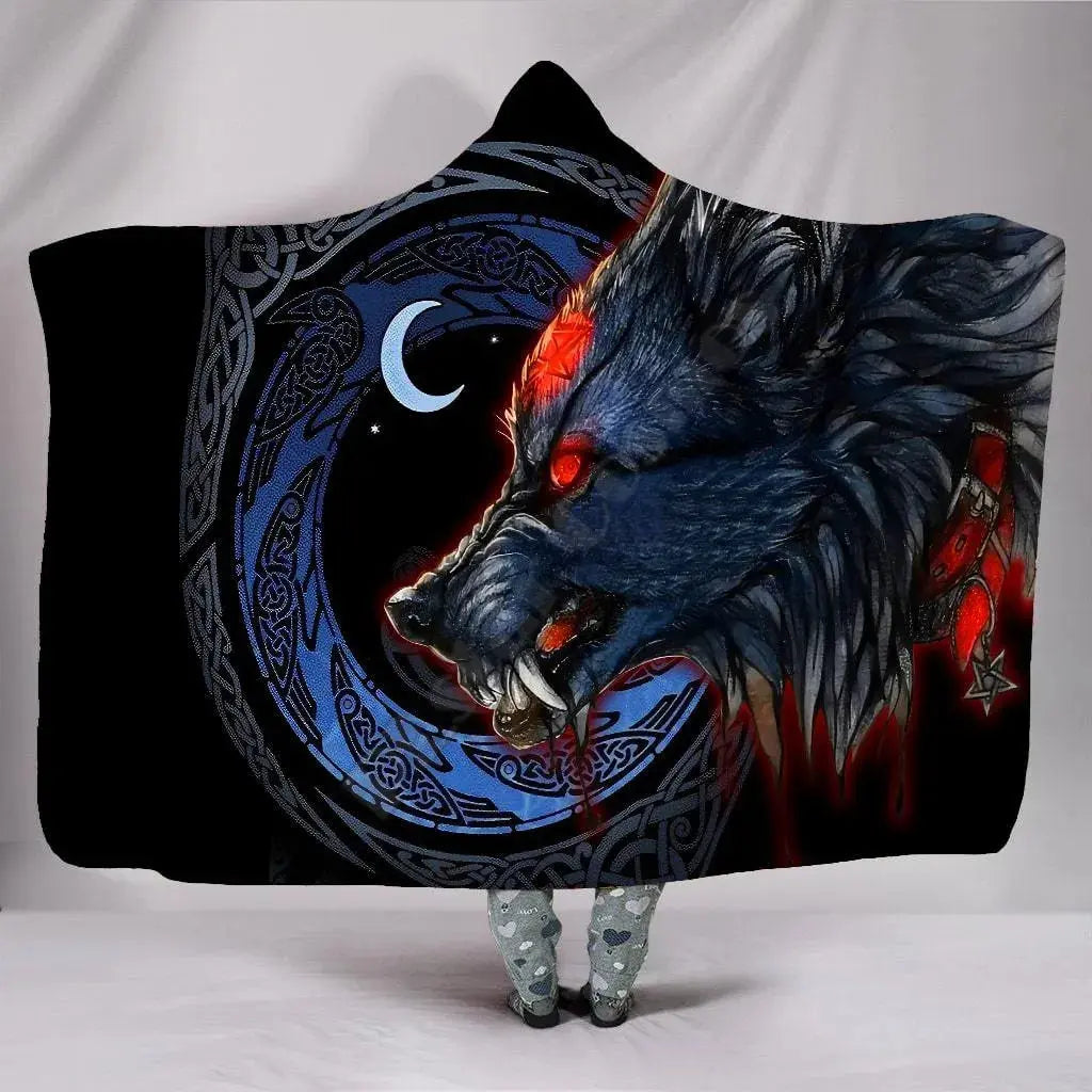 Wolf Hooded Blanket My Store