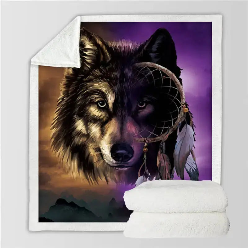 Wolf Throw Blanket My Store