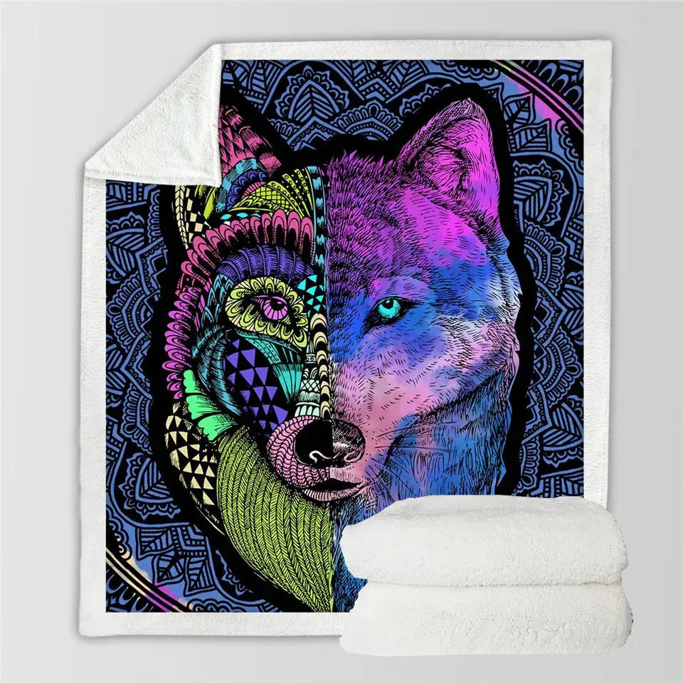 Wolf Throw Blanket My Store