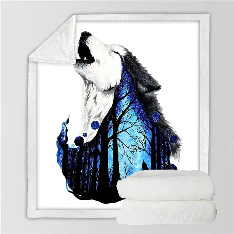 Wolf Throw Blanket My Store