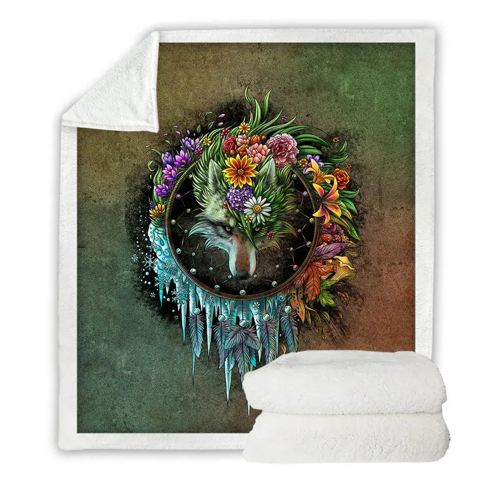 Wolf Throw Blanket My Store