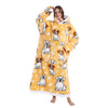 Yellow Dog Long Hoodie Blanket