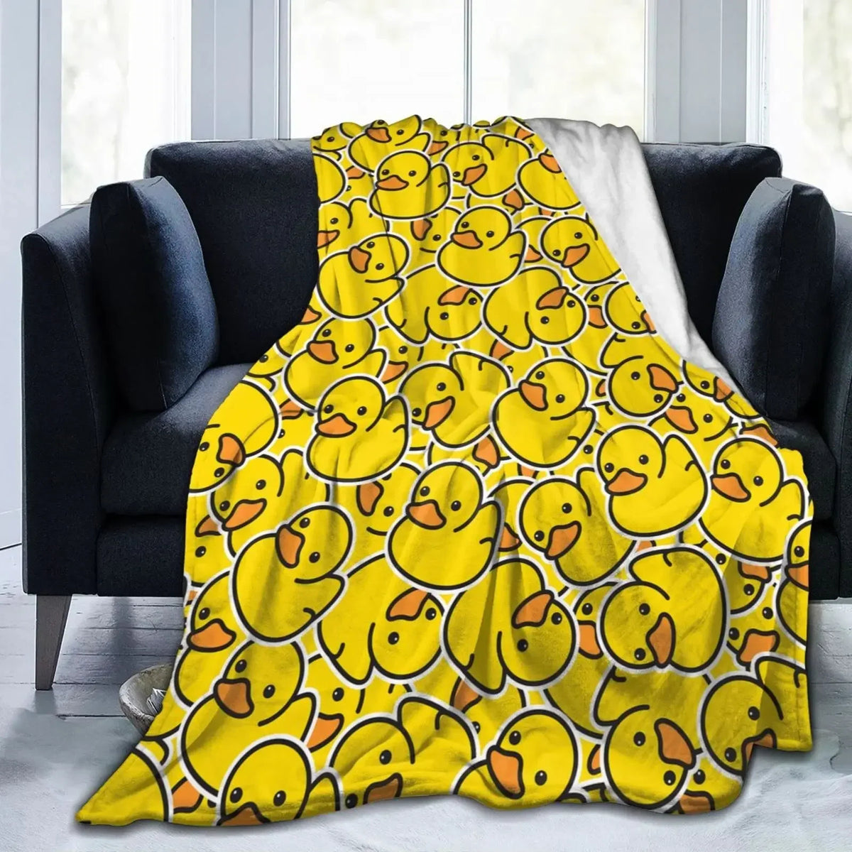 yellow duck blanket cute animal flannel throw for kids