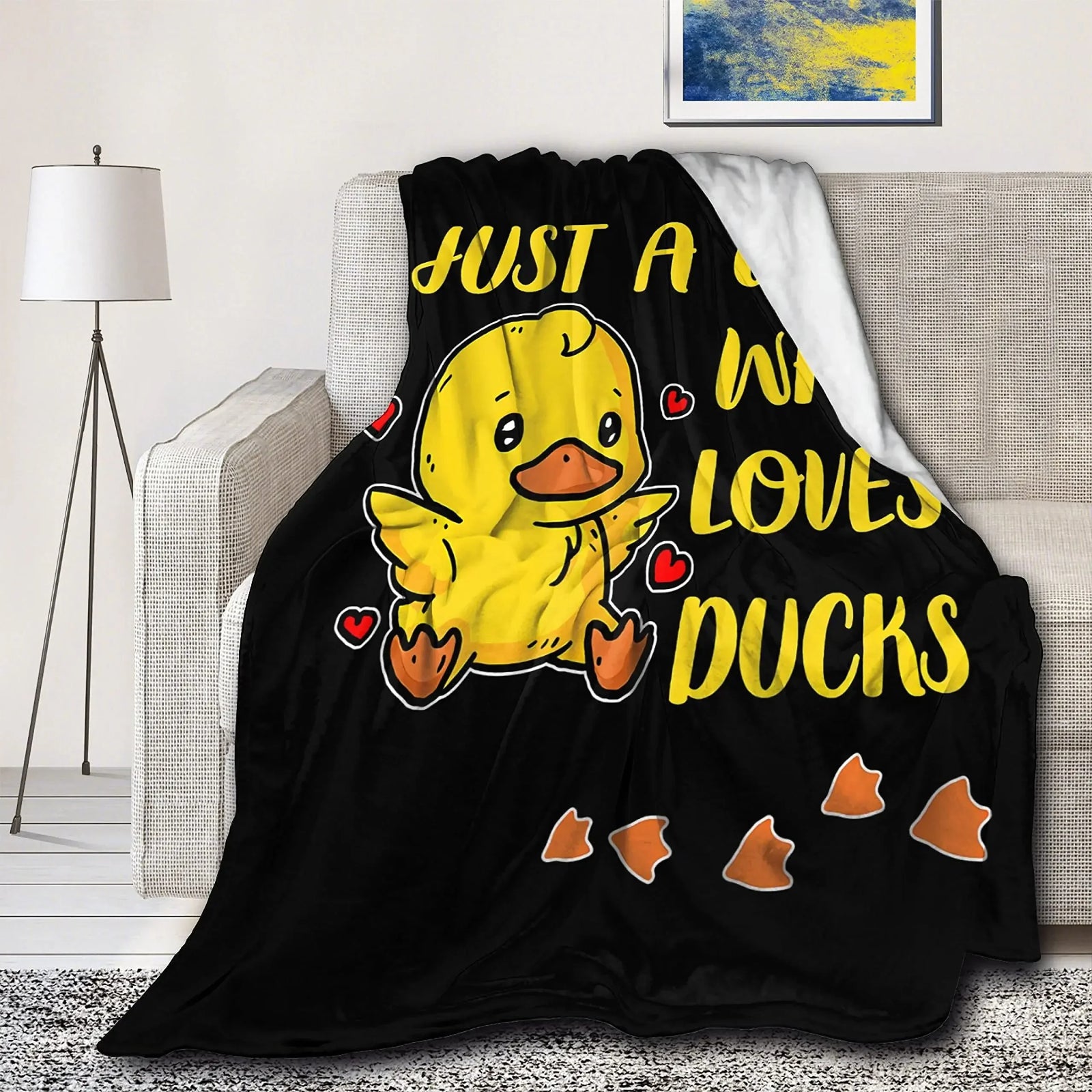 cute duck blanket HD print design for kids