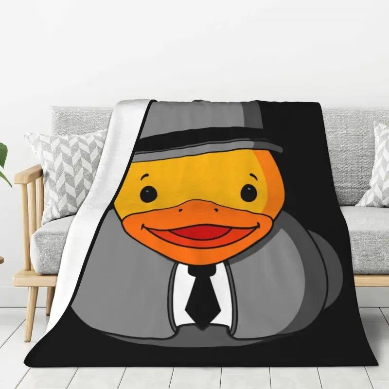 yellow duck flannel blanket for sofa and bed