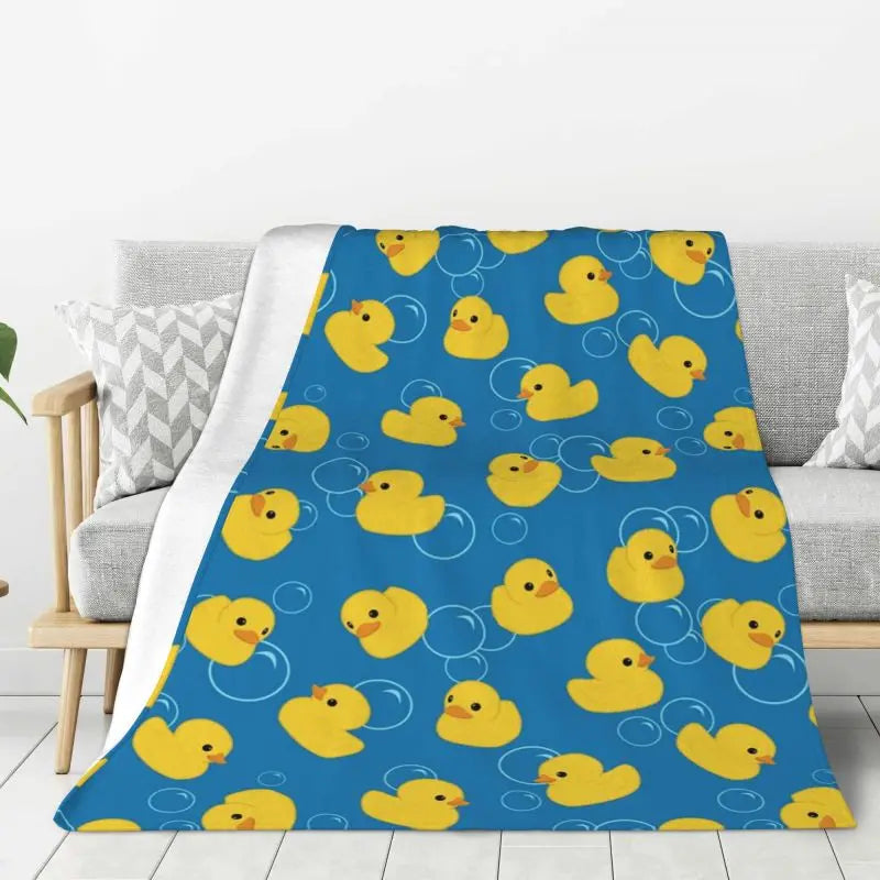 kids duck blanket for bedroom and nursery decor