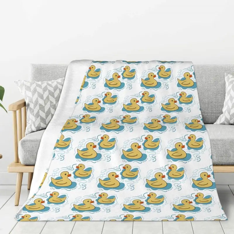 plush yellow duck blanket for children and toddlers