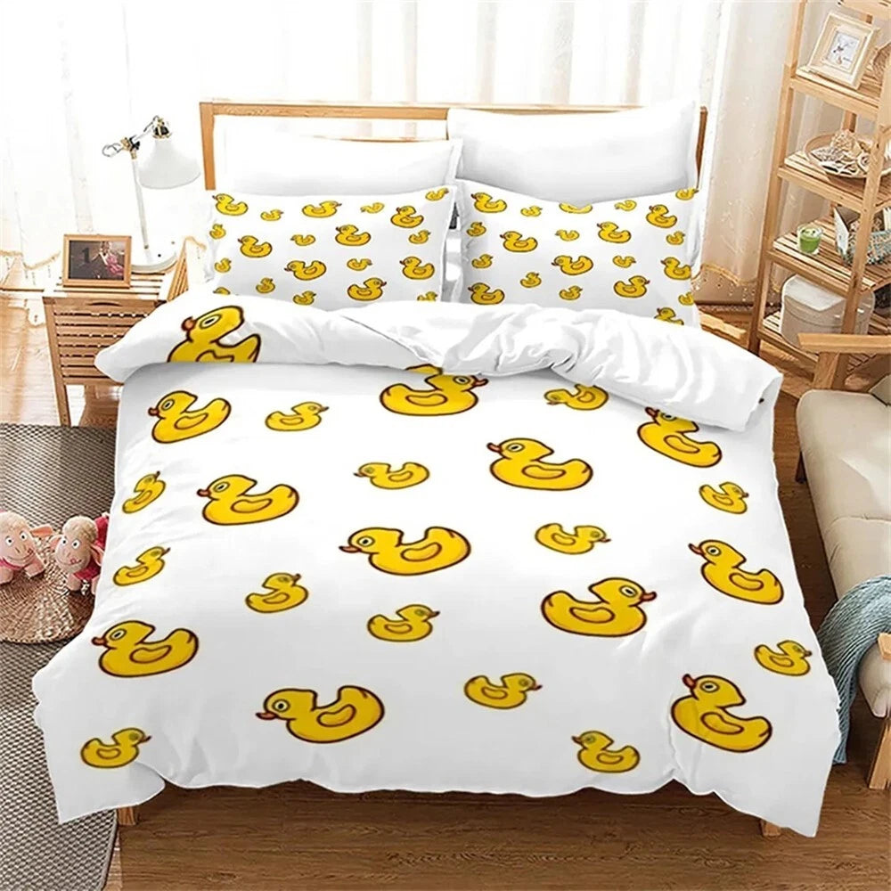 yellow duck bed set design