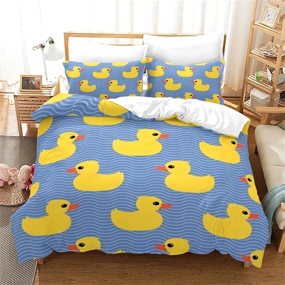 duck print bedding set