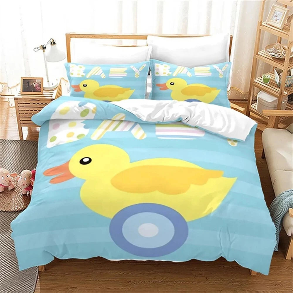 yellow duck kids bedding