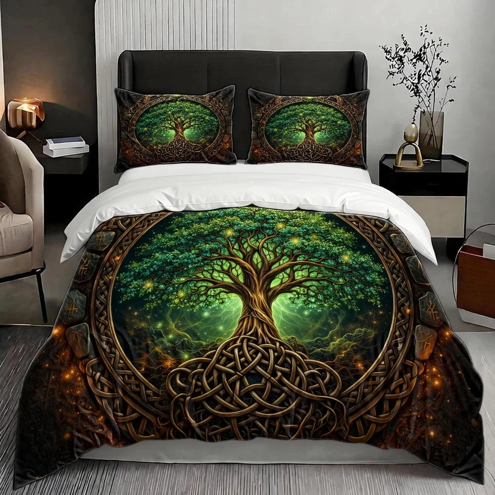 mystical yggdrasil viking bedding