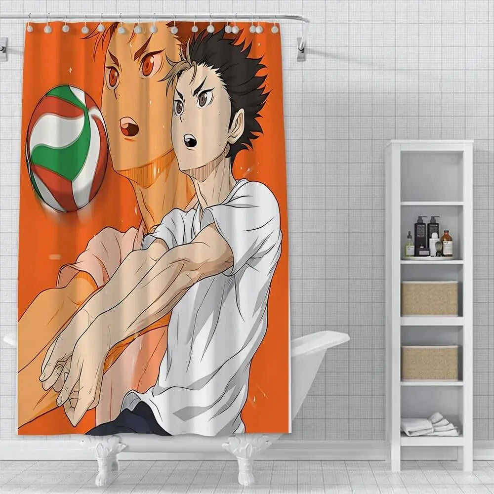 Otaku bathroom decor – Yu Nishinoya anime curtain