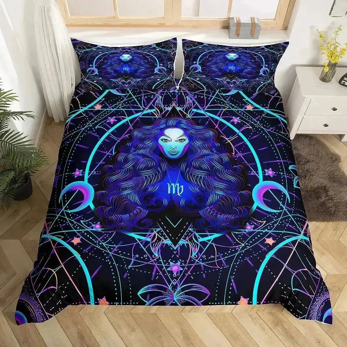 Virgo Star Sign Bedding – Elegant Maiden Astrology Quilt Design