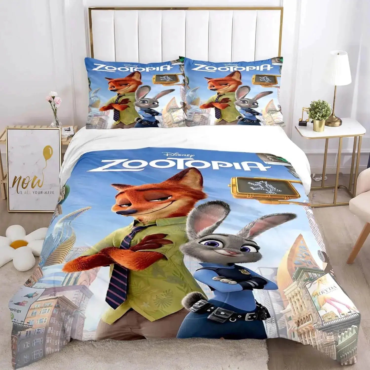 Zootopia Cartoon Quilt Cover Zirconic