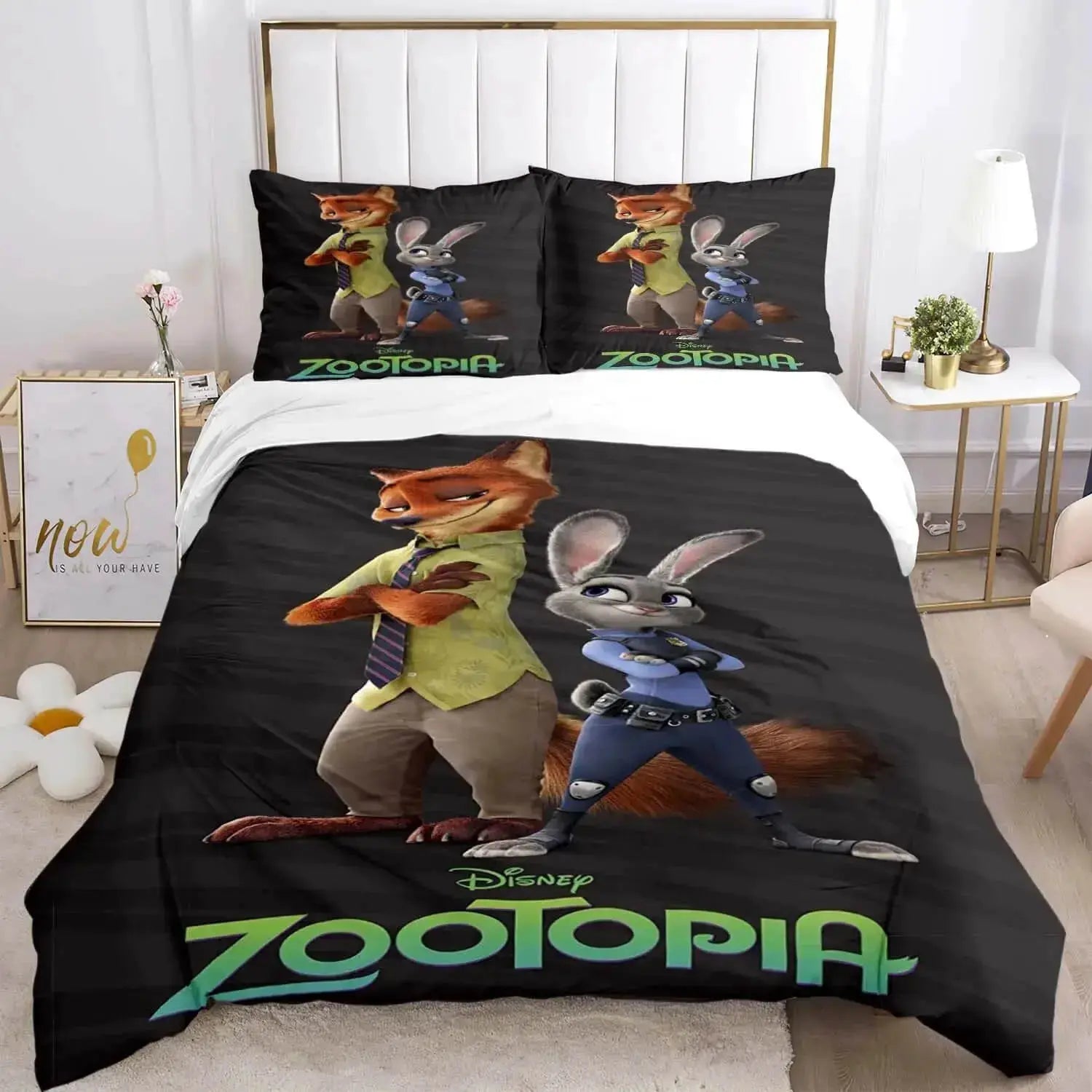 Zootopia Judy Hopps & Nick Wilde Kids Bedding Cover Set Zirconic