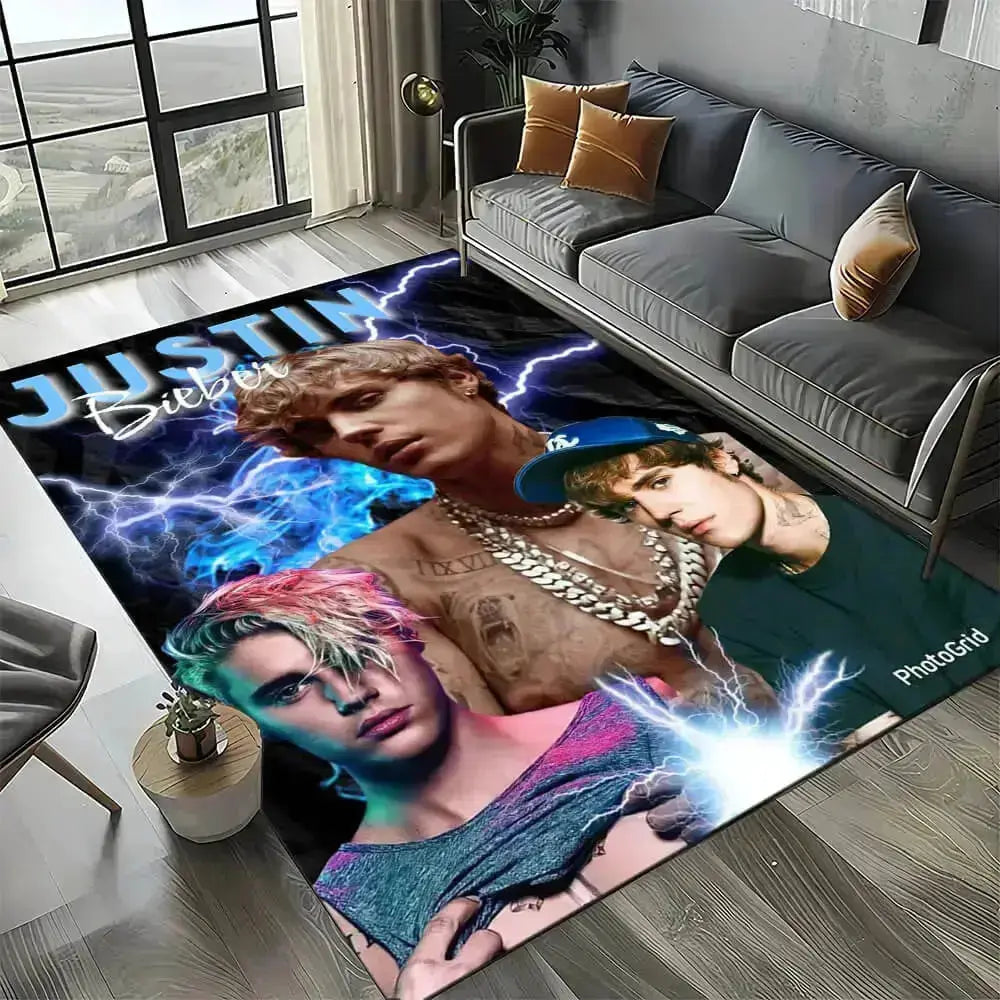 Justin Bieber Area Rug Zirconic
