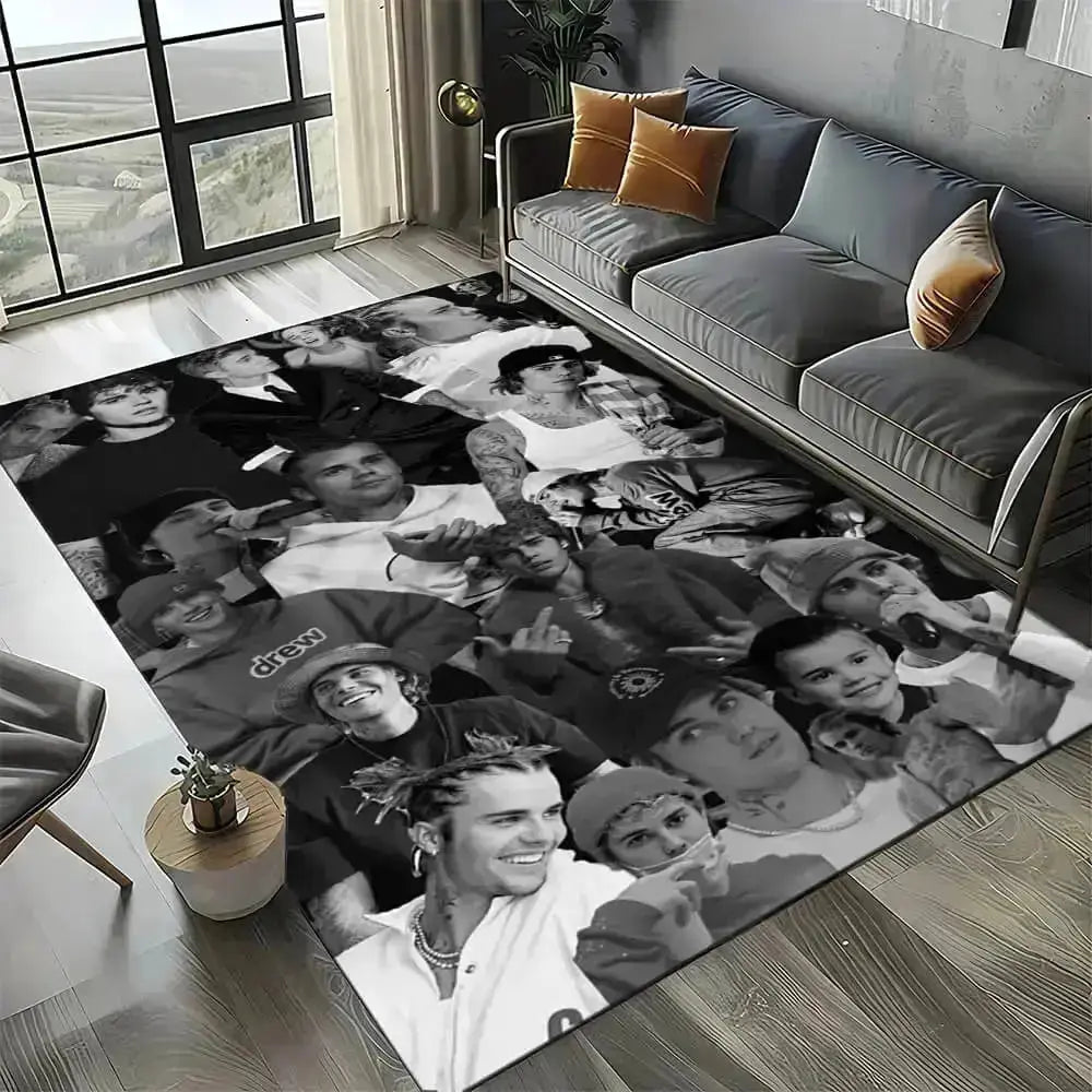 Singer Justin Bieber Rug Zirconic