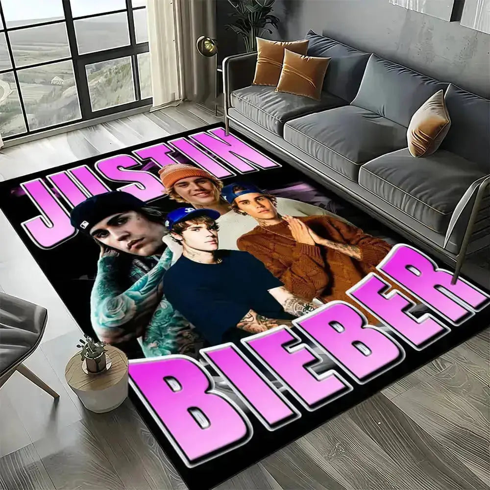 Justin Bieber Living Room Rug Zirconic