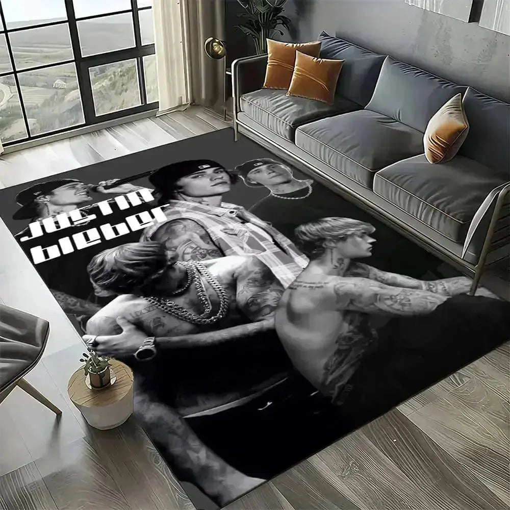 Justin Bieber Floor Rug Zirconic