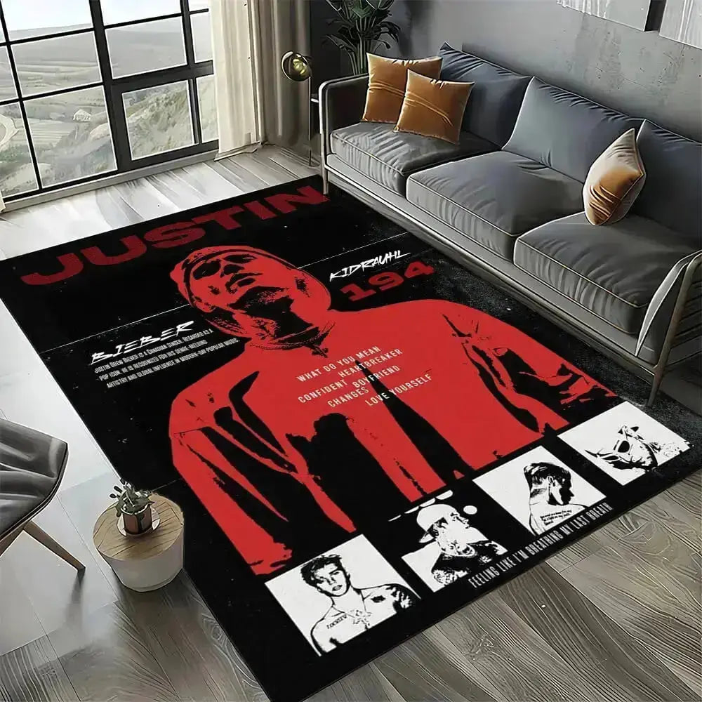 DJ Justin Bieber Rug Zirconic