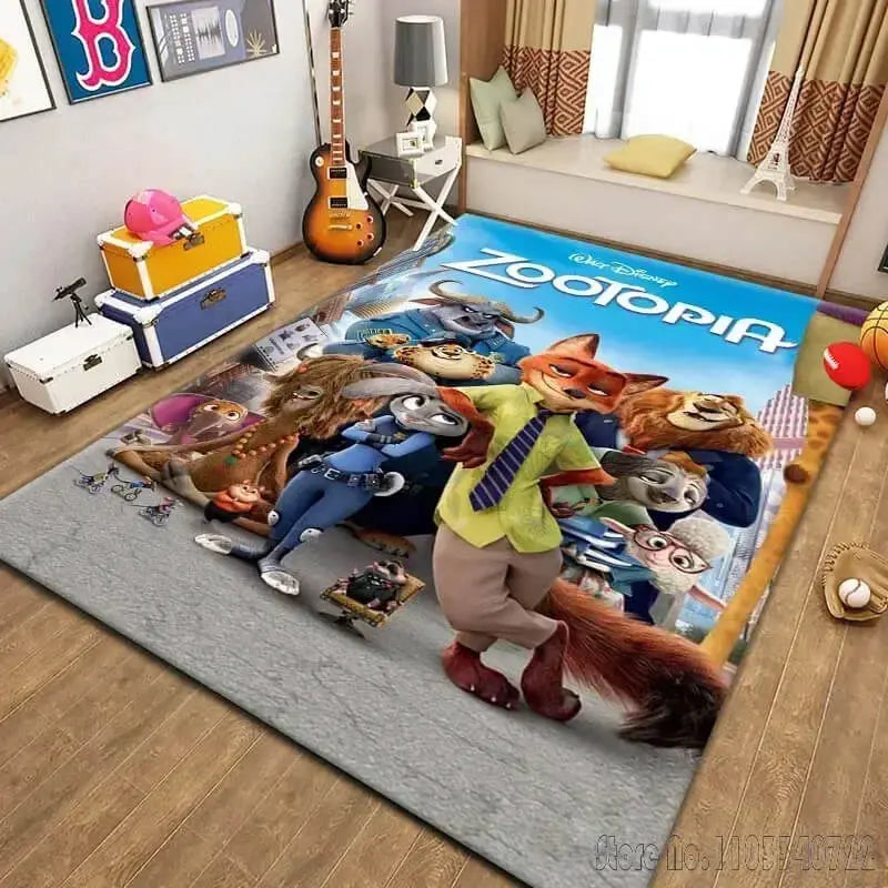 Zootopia Mayor Lionheart & Badger Doctor Kids Rug Zirconic