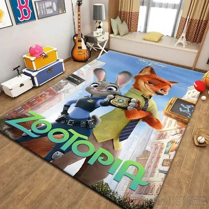 Zootopia Nick Wilde & Judy Hopps Kids Area Rug Zirconic