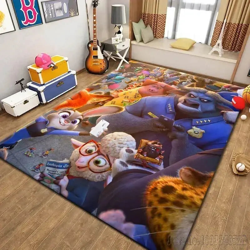 Zootopia Frantic Pig & Mr. Big Carpet Zirconic