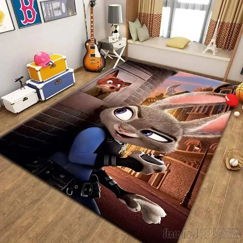 3D Zootopia Judy Hopps Cartoon Kids Rug Zirconic