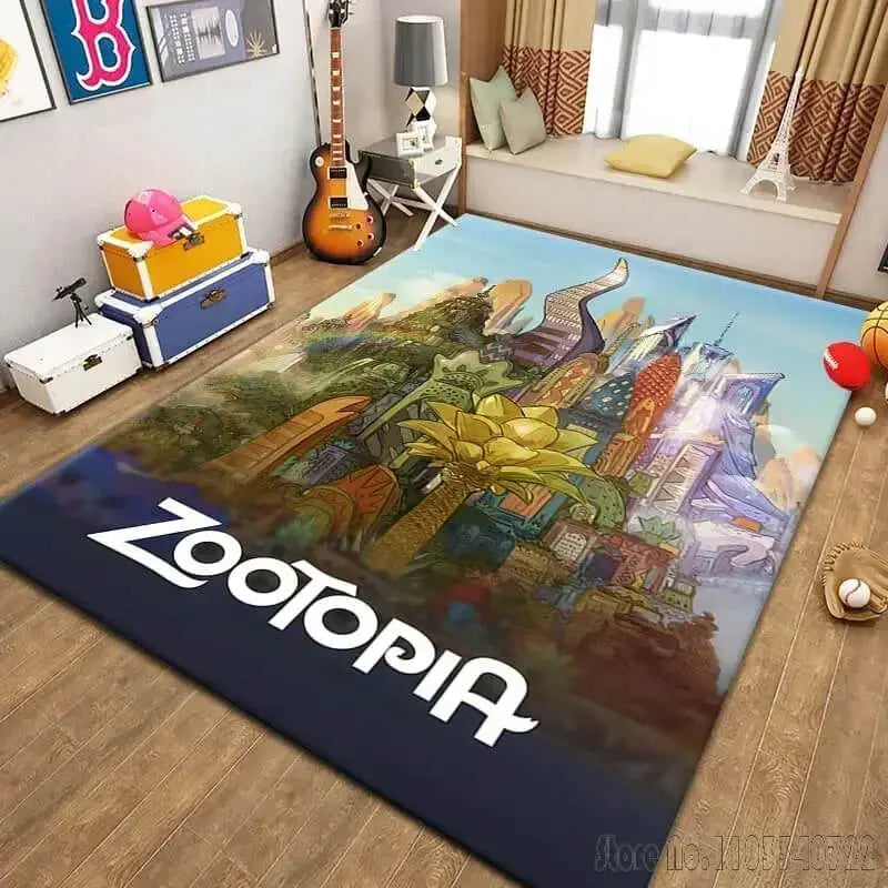 3D Zootopia Cartoon Rug Zirconic