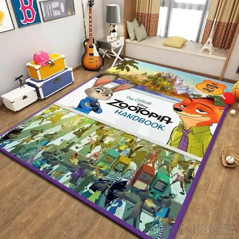 Zootopia Cartoon Living Room Rug Zirconic