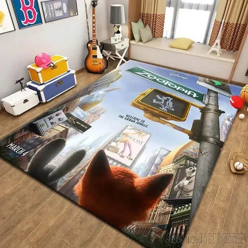 Zootopia Cartoon Kids Carpet Zirconic