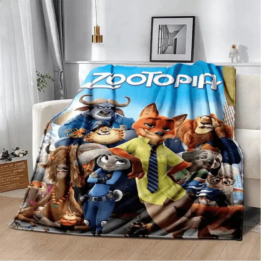 Zootopia Mayor Lionheart &amp; Bellwether Kids Throw Blanket Zirconic