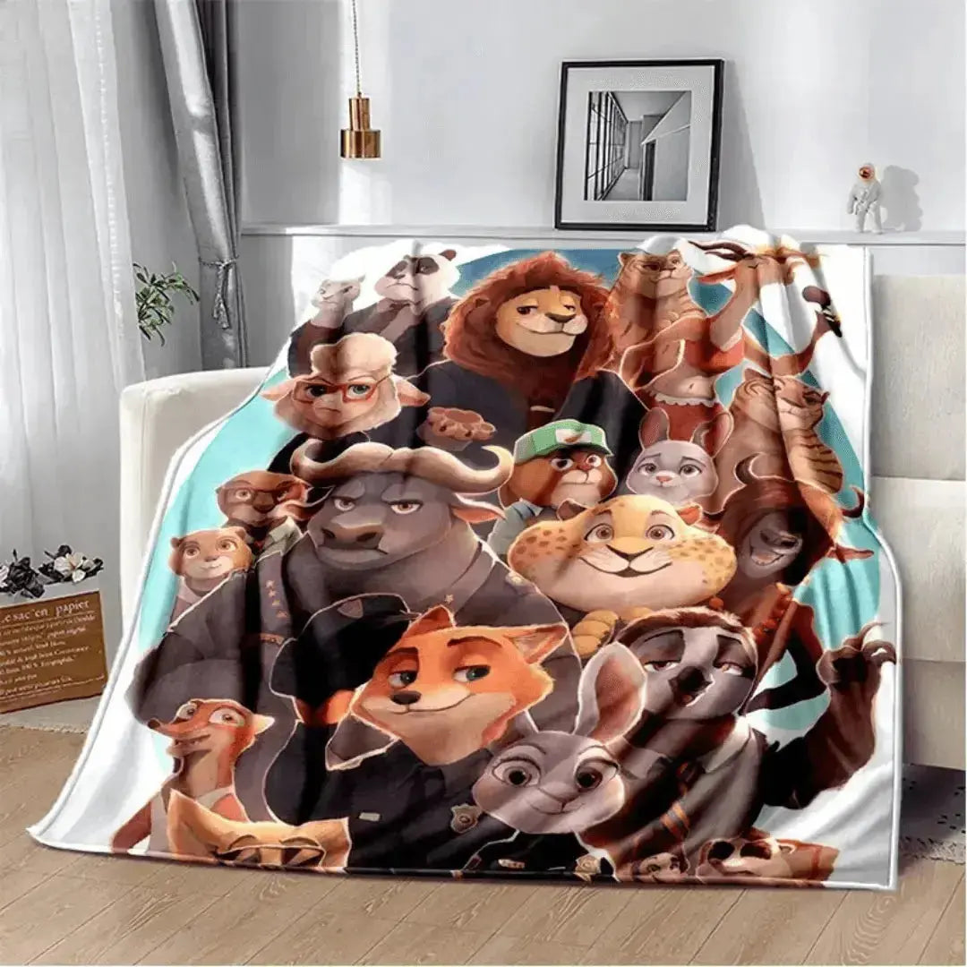Zootopia Gazelle & Duke Weaselton Kids Throw Blanket Zirconic