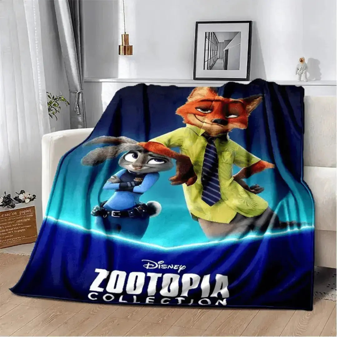 Zootopia Cartoon Kids Flannel Throw Blanket Zirconic