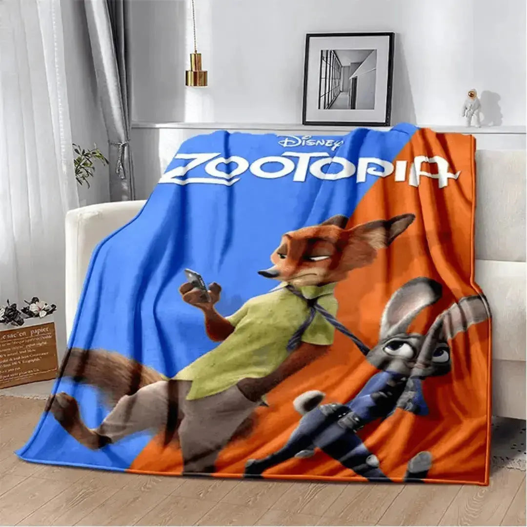 3D Zootopia Cartoon Throw Blanket Zirconic