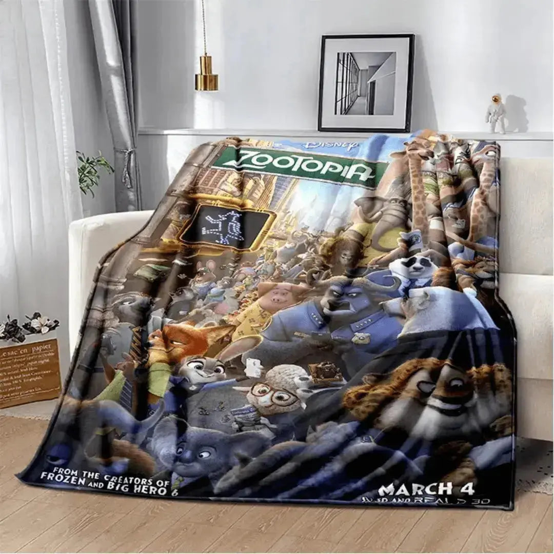 Zootopia Nangi & Mouse Foreman Kids Fleece Throw Blanket Zirconic