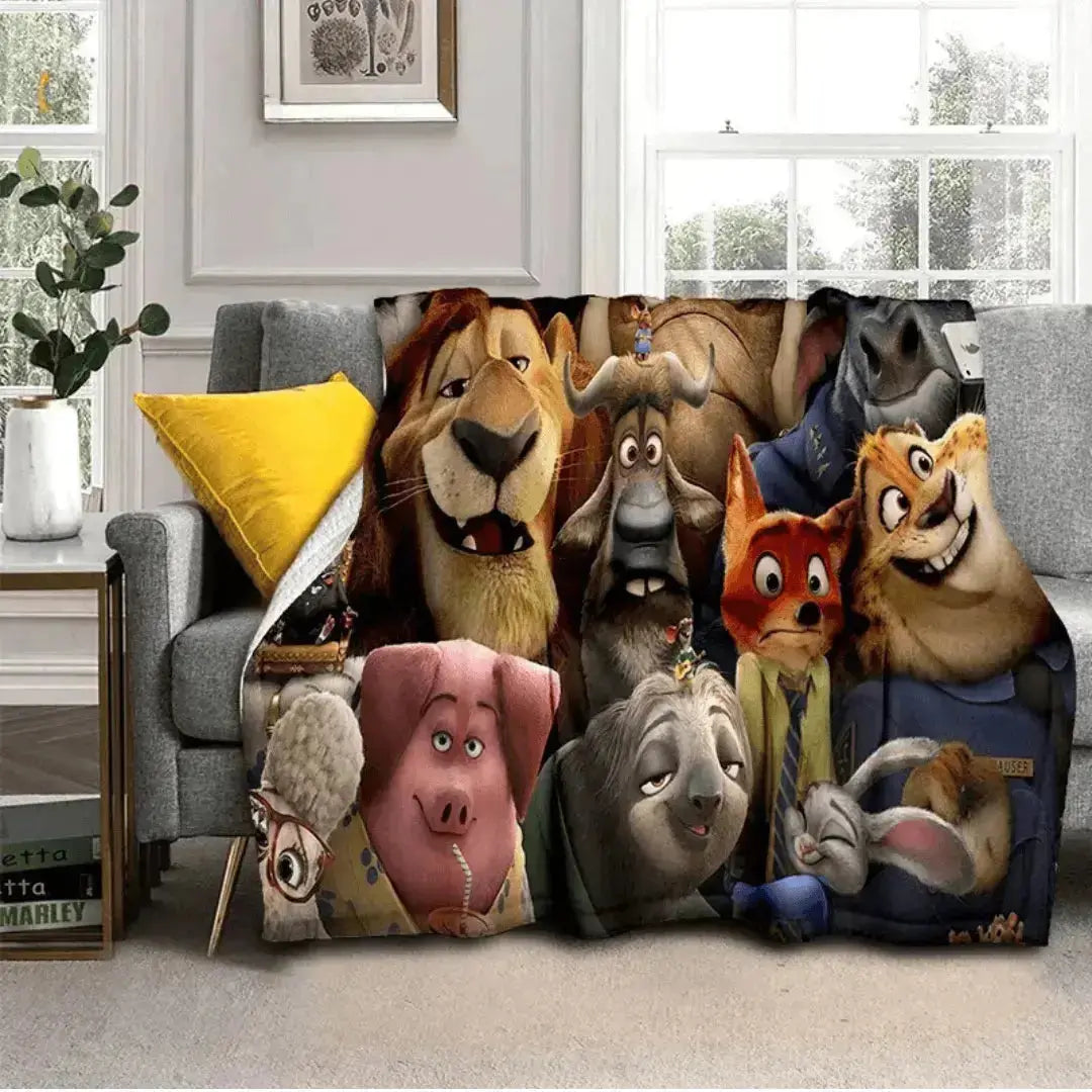 Zootopia Peter Moosebridge
& Frantic pig Kids Throw Blanket Zirconic