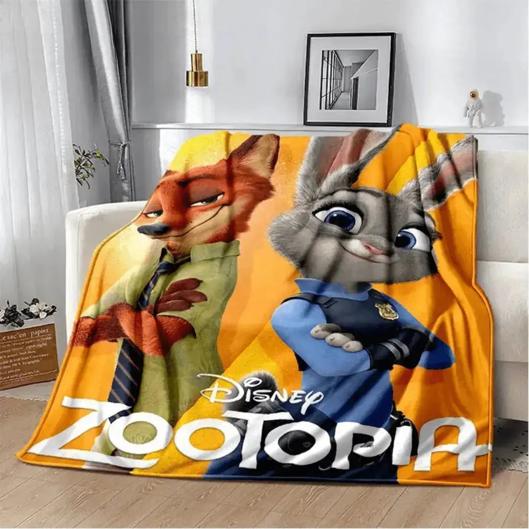 Zootopia Cartoon Kids Fleece Throw Blanket Zirconic