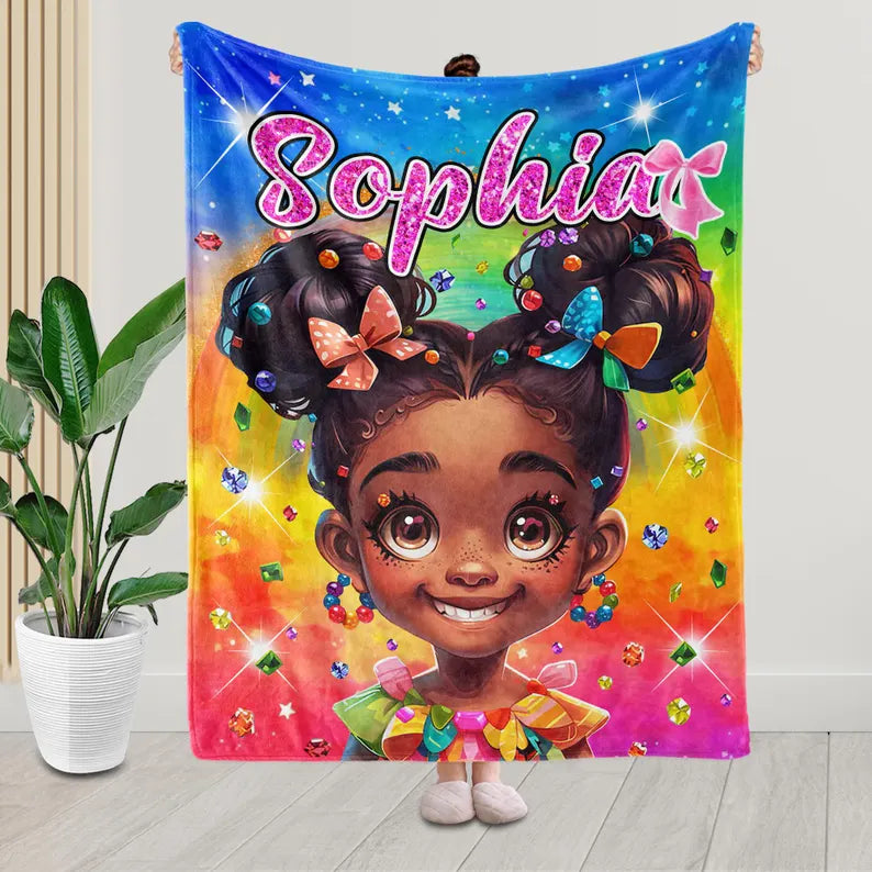 afro girl blanket