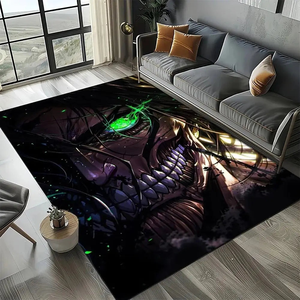 High quality anime floor mat featuring Attack on Titan characters