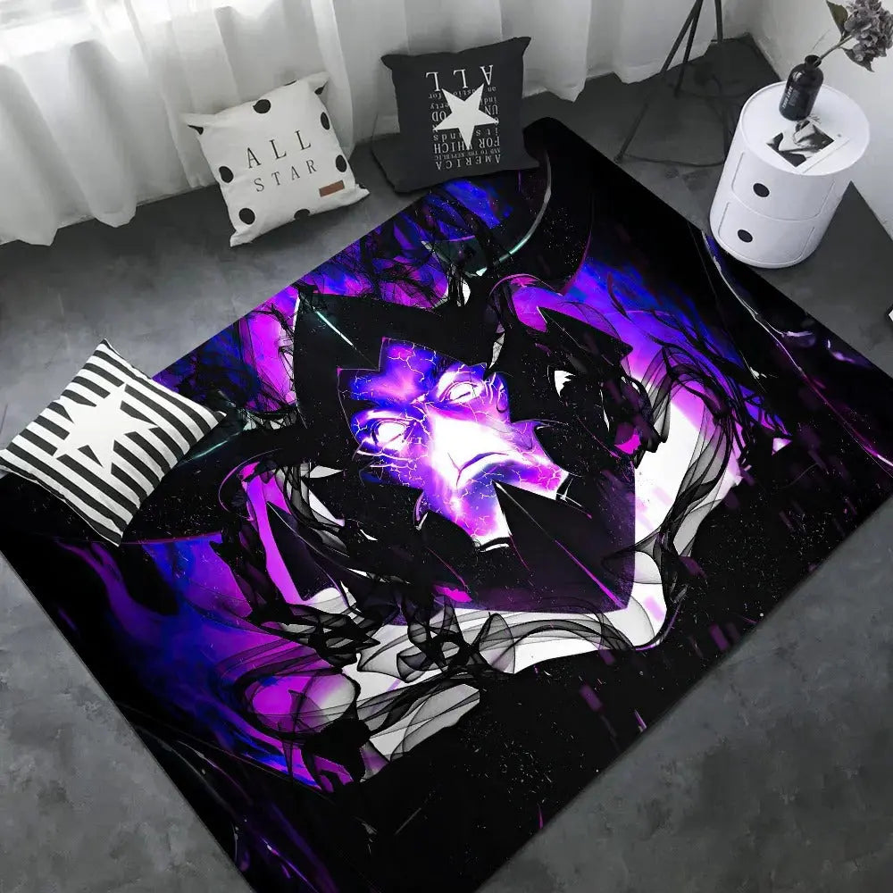 Soft anime rug Solo Leveling cartoon floor mat